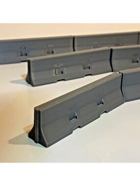 S Scale 1:64 Jersey Barriers Set 25 Model Train Layout Diecast RC